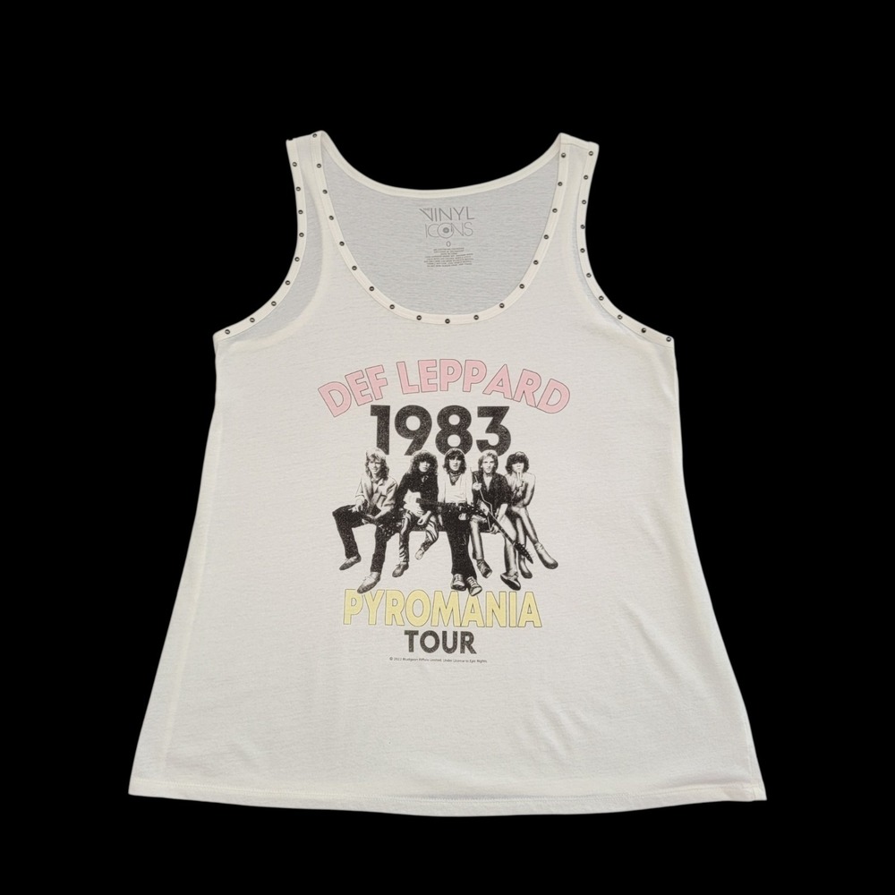 Torrid Vinyl Icons Def Leppard 1983 Pyromania Tour Tank Top Womens 0‎ Large 12